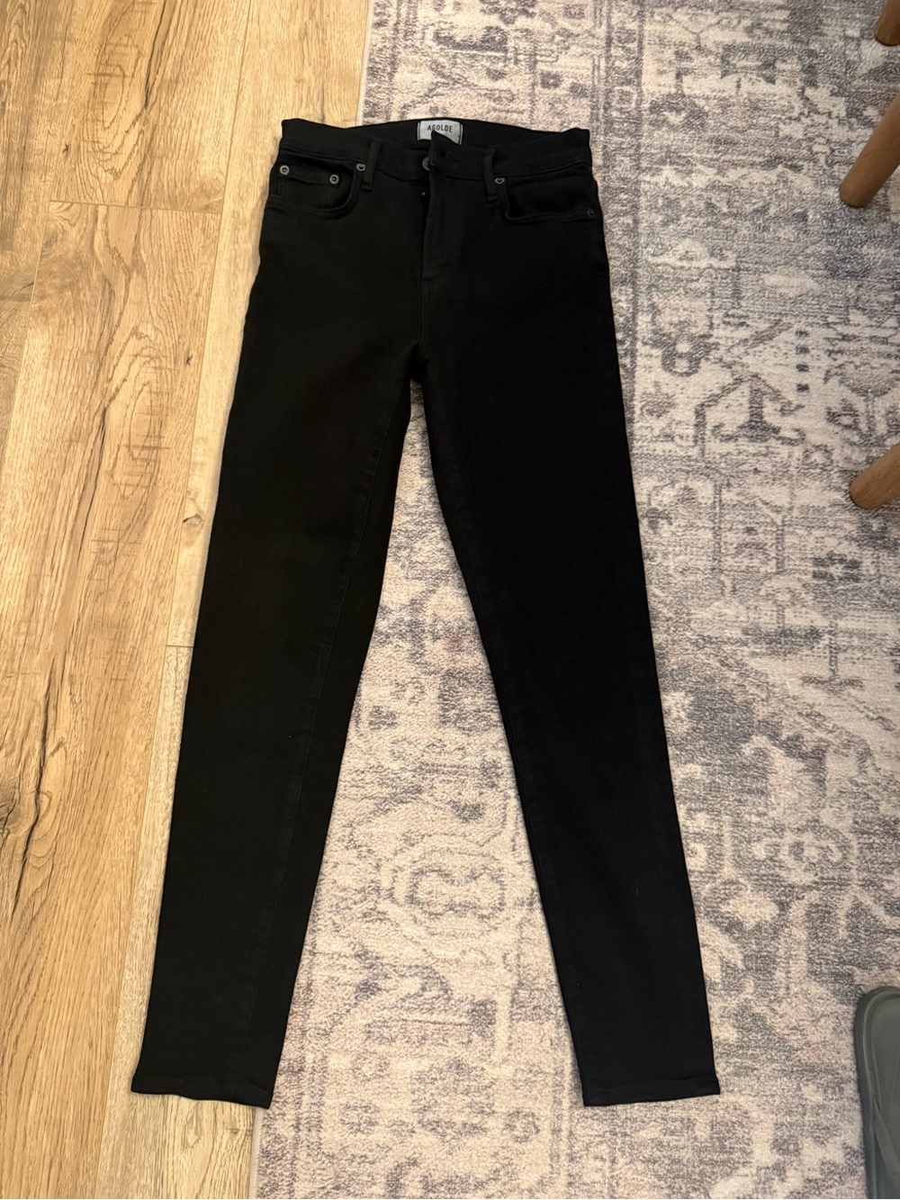 Agolde Black High-Rise Skinny Jeans